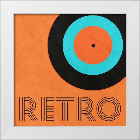 Retro White Modern Wood Framed Art Print by Phillip, Jamie