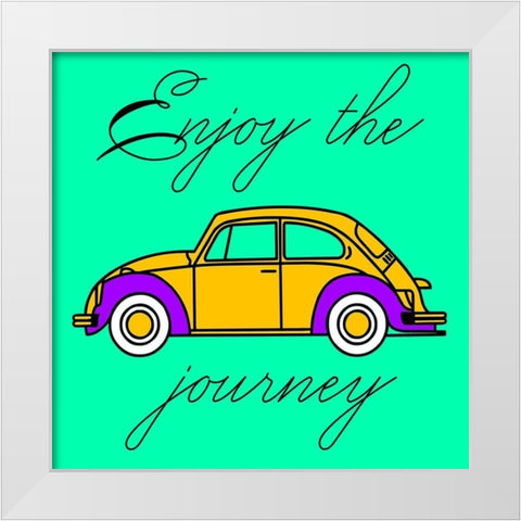 Journey White Modern Wood Framed Art Print by Phillip, Jamie