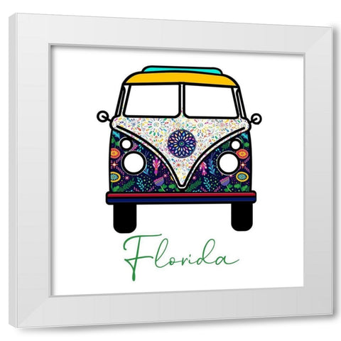 Florida White Modern Wood Framed Art Print by Phillip, Jamie