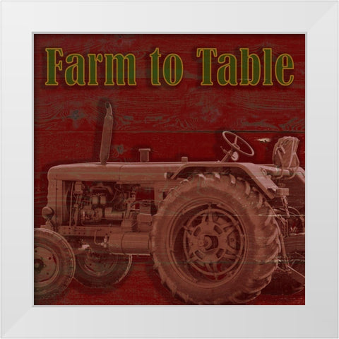 Farm To Table White Modern Wood Framed Art Print by Phillip, Jamie