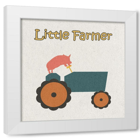 Little Farmer 2 White Modern Wood Framed Art Print by Phillip, Jamie