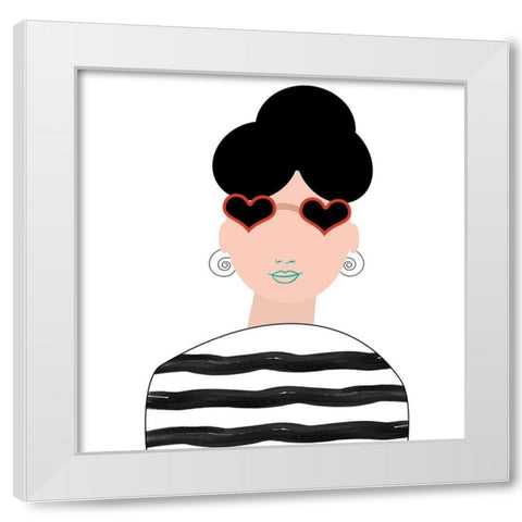 Girly 2 White Modern Wood Framed Art Print by Phillip, Jamie