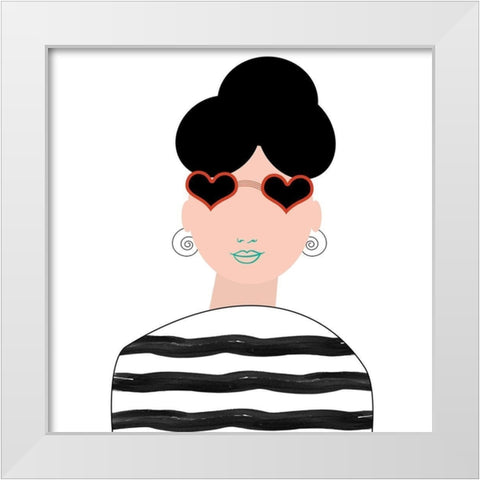 Girly 2 White Modern Wood Framed Art Print by Phillip, Jamie