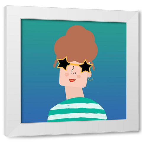 Girly 3 White Modern Wood Framed Art Print by Phillip, Jamie