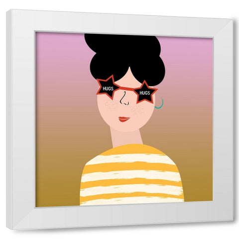 Girly 4 White Modern Wood Framed Art Print by Phillip, Jamie