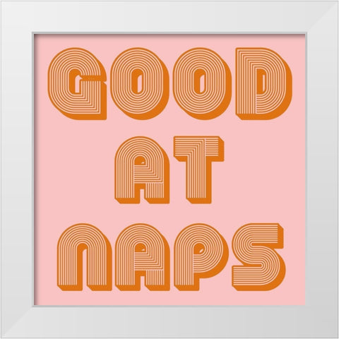 Naps White Modern Wood Framed Art Print by Phillip, Jamie