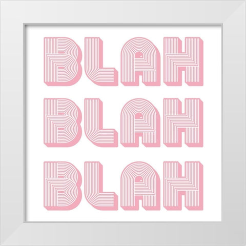 Blah White Modern Wood Framed Art Print by Phillip, Jamie