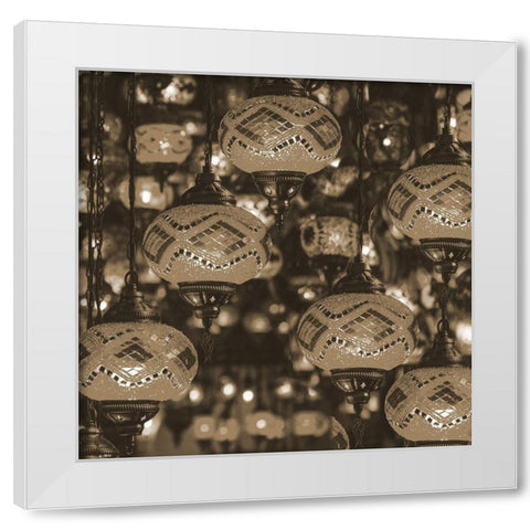 Lights White Modern Wood Framed Art Print by Phillip, Jamie