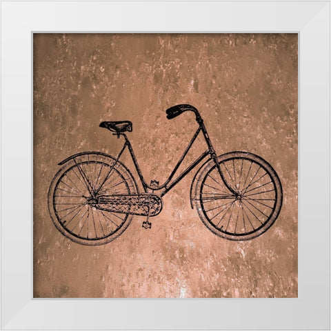 Metalic Bike White Modern Wood Framed Art Print by Phillip, Jamie