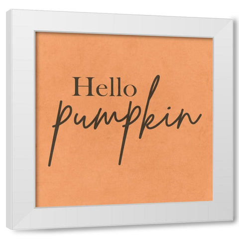 Pumpkin White Modern Wood Framed Art Print by Phillip, Jamie