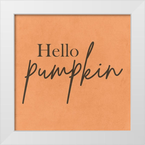 Pumpkin White Modern Wood Framed Art Print by Phillip, Jamie