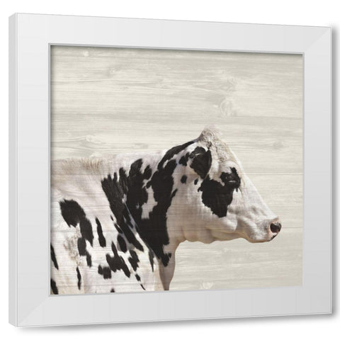 Moo 2 White Modern Wood Framed Art Print by Phillip, Jamie