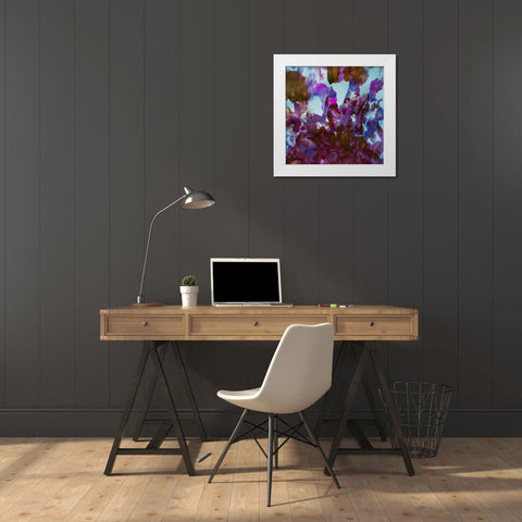 Yanny Flower White Modern Wood Framed Art Print by Phillip, Jamie