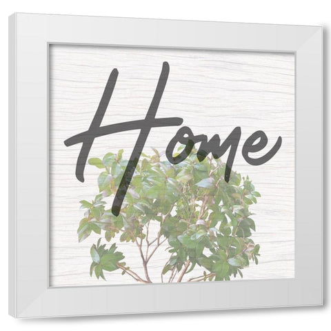 Home White Modern Wood Framed Art Print by Phillip, Jamie