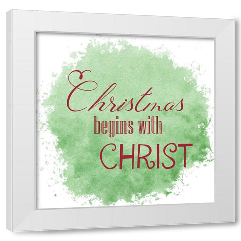 Jesus Christmas White Modern Wood Framed Art Print by Phillip, Jamie