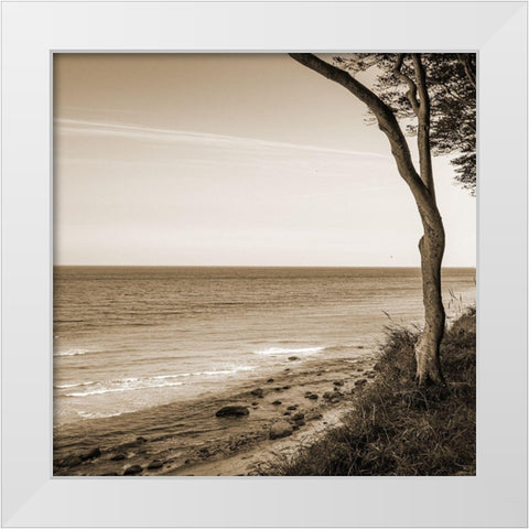 Seascape White Modern Wood Framed Art Print by Phillip, Jamie