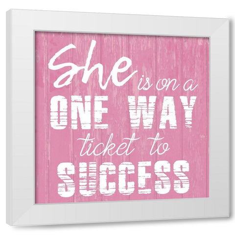 Success White Modern Wood Framed Art Print by Phillip, Jamie