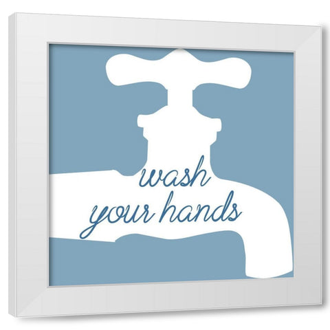 Bathroom 1 White Modern Wood Framed Art Print by Phillip, Jamie