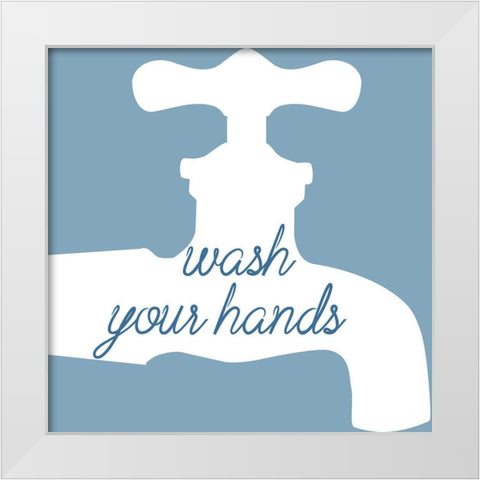 Bathroom 1 White Modern Wood Framed Art Print by Phillip, Jamie