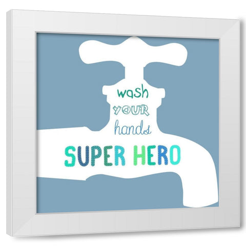 Bathroom 2 White Modern Wood Framed Art Print by Phillip, Jamie