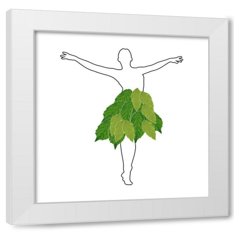 Nature Girl White Modern Wood Framed Art Print by Phillip, Jamie