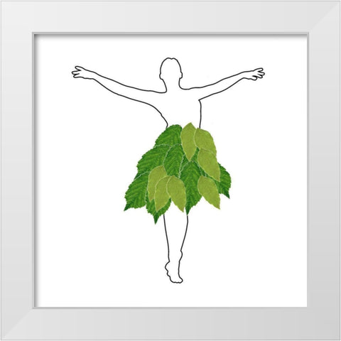 Nature Girl White Modern Wood Framed Art Print by Phillip, Jamie