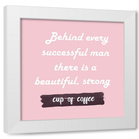 Coffee Support 1 White Modern Wood Framed Art Print by Phillip, Jamie