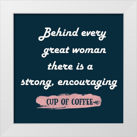 Coffee Support 2 White Modern Wood Framed Art Print by Phillip, Jamie