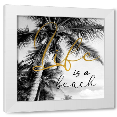 Beach White Modern Wood Framed Art Print by Phillip, Jamie