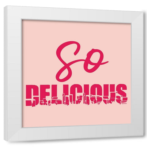 Delicious White Modern Wood Framed Art Print by Phillip, Jamie