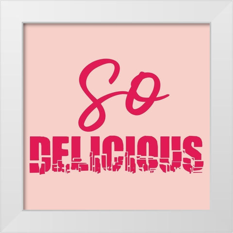 Delicious White Modern Wood Framed Art Print by Phillip, Jamie