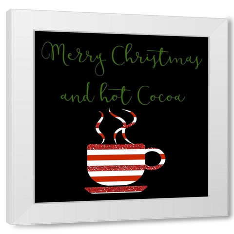 Hot Cocoa White Modern Wood Framed Art Print by Phillip, Jamie
