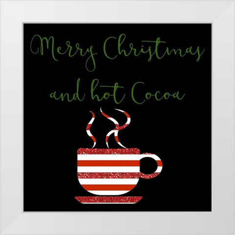 Hot Cocoa White Modern Wood Framed Art Print by Phillip, Jamie