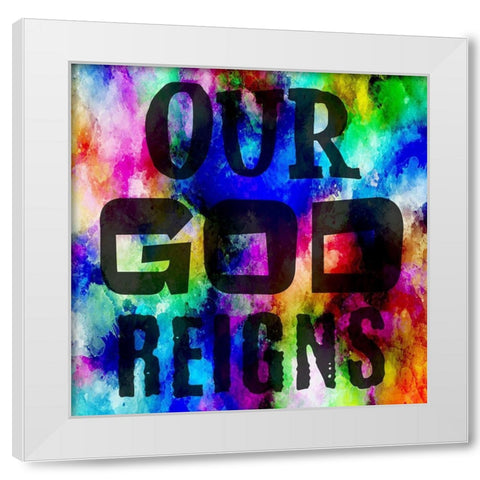 Big God White Modern Wood Framed Art Print by Phillip, Jamie