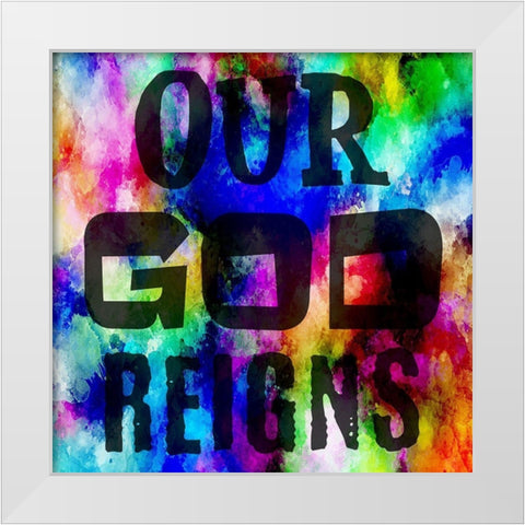 Big God White Modern Wood Framed Art Print by Phillip, Jamie