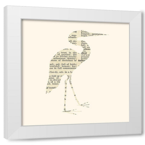 Fly By Words White Modern Wood Framed Art Print by Phillip, Jamie