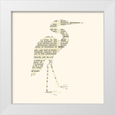 Fly By Words White Modern Wood Framed Art Print by Phillip, Jamie
