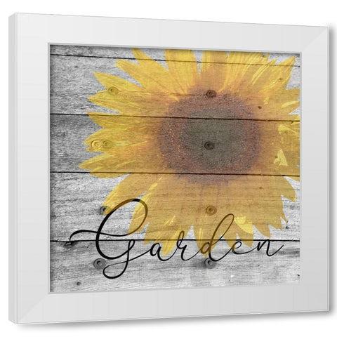 Sunflower 2 White Modern Wood Framed Art Print by Phillip, Jamie