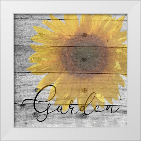 Sunflower 2 White Modern Wood Framed Art Print by Phillip, Jamie