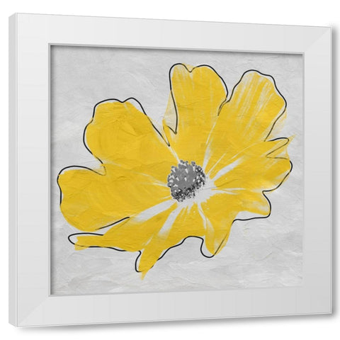 Ambrose Flower White Modern Wood Framed Art Print by Phillip, Jamie