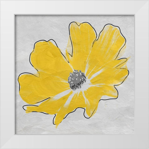 Ambrose Flower White Modern Wood Framed Art Print by Phillip, Jamie