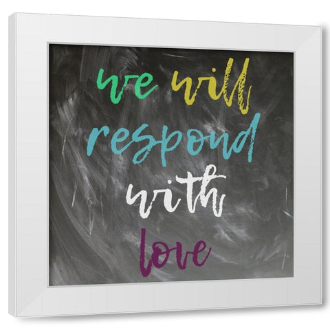 Love White Modern Wood Framed Art Print by Phillip, Jamie