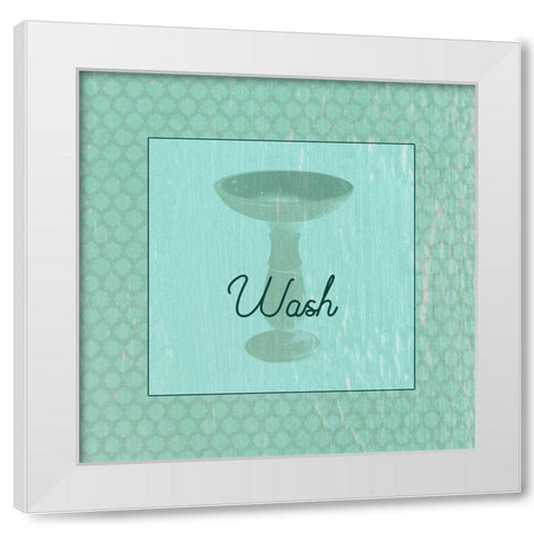 Bath Sink White Modern Wood Framed Art Print by Phillip, Jamie