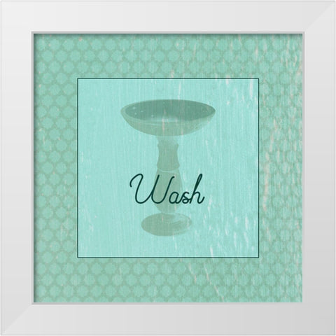 Bath Sink White Modern Wood Framed Art Print by Phillip, Jamie