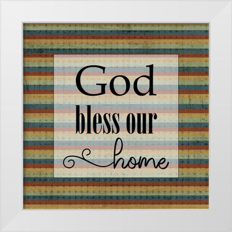 Our Home White Modern Wood Framed Art Print by Phillip, Jamie