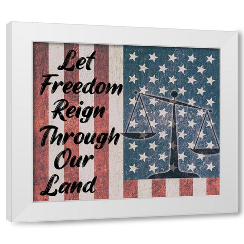 Freedom Land White Modern Wood Framed Art Print by Phillip, Jamie