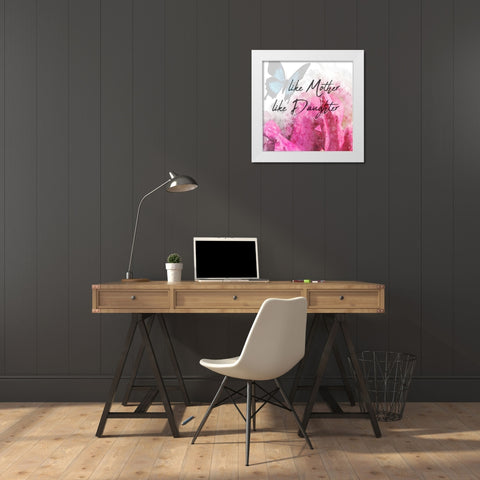 Mother Daughter White Modern Wood Framed Art Print by Phillip, Jamie