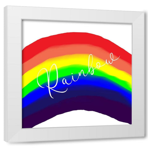 Lap Paint Rainbow White Modern Wood Framed Art Print by Phillip, Jamie