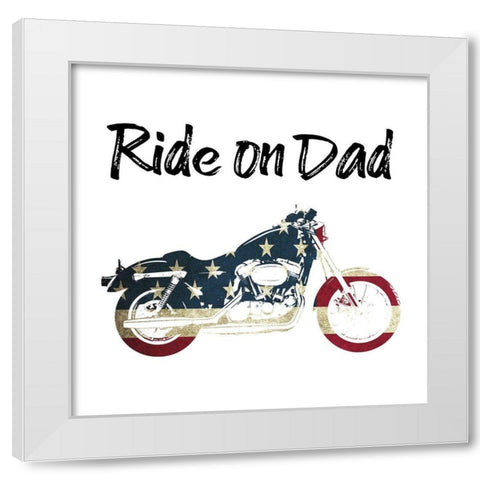 American Dad White Modern Wood Framed Art Print by Phillip, Jamie