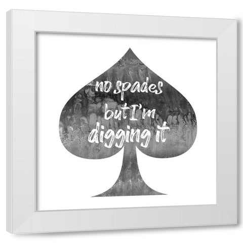 Spades White Modern Wood Framed Art Print by Phillip, Jamie